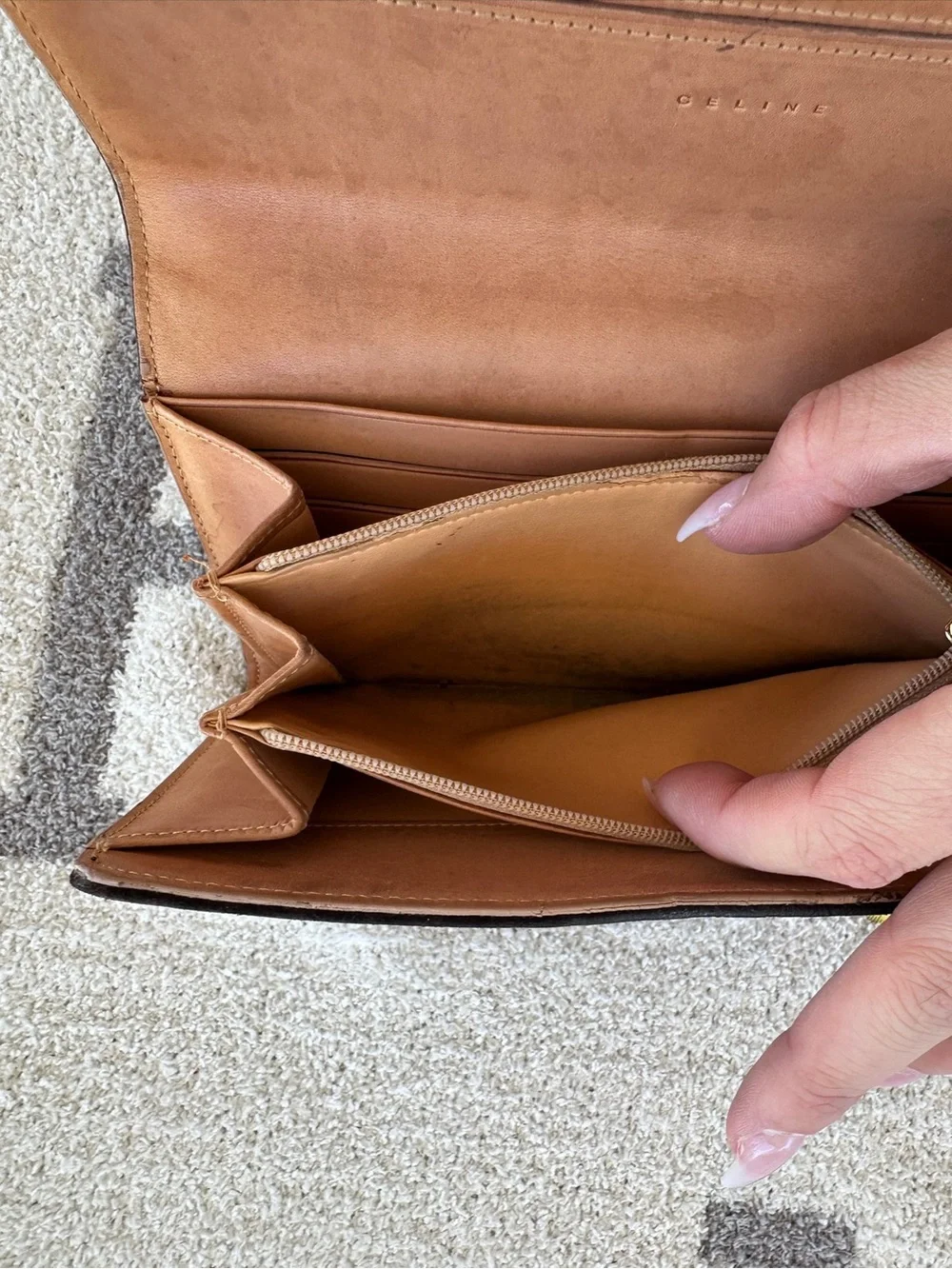 Chocolate brown Celine wallet